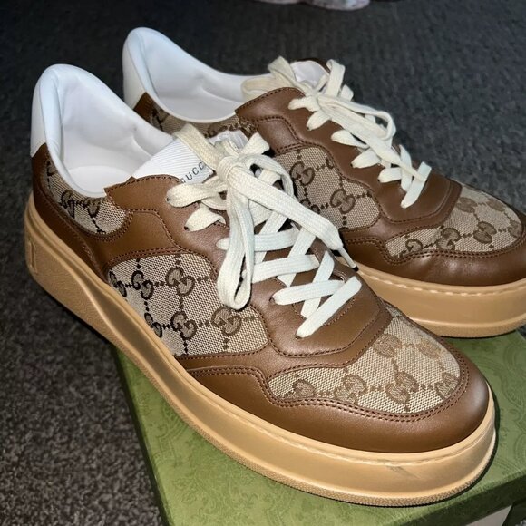 Gucci Run Interlocking GG Logo Sneaker Shoes Size US 44 - Picture 1 of 8